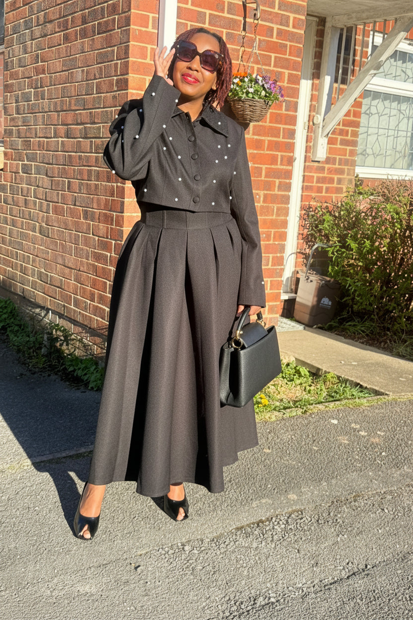 The Midnight Pearl - Black Two-Piece Suit