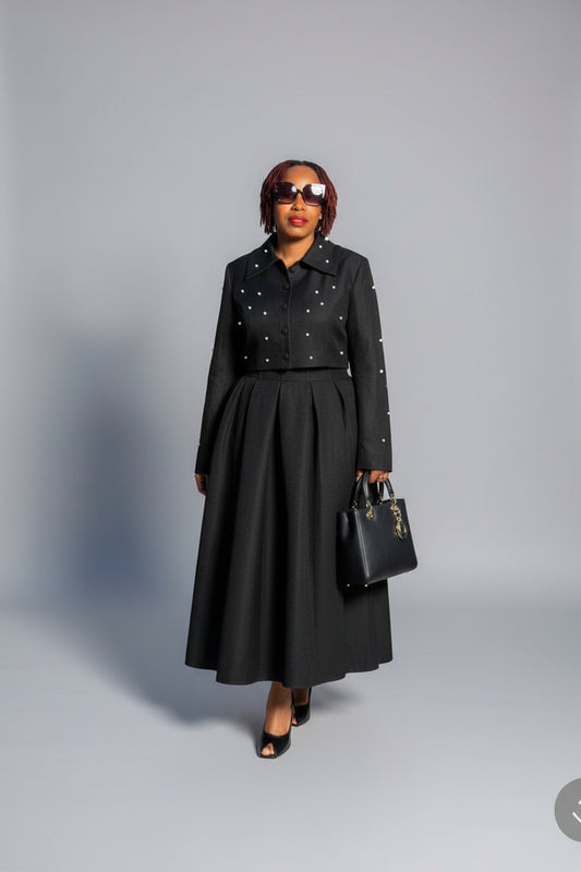 The Midnight Pearl - Black Two-Piece Suit
